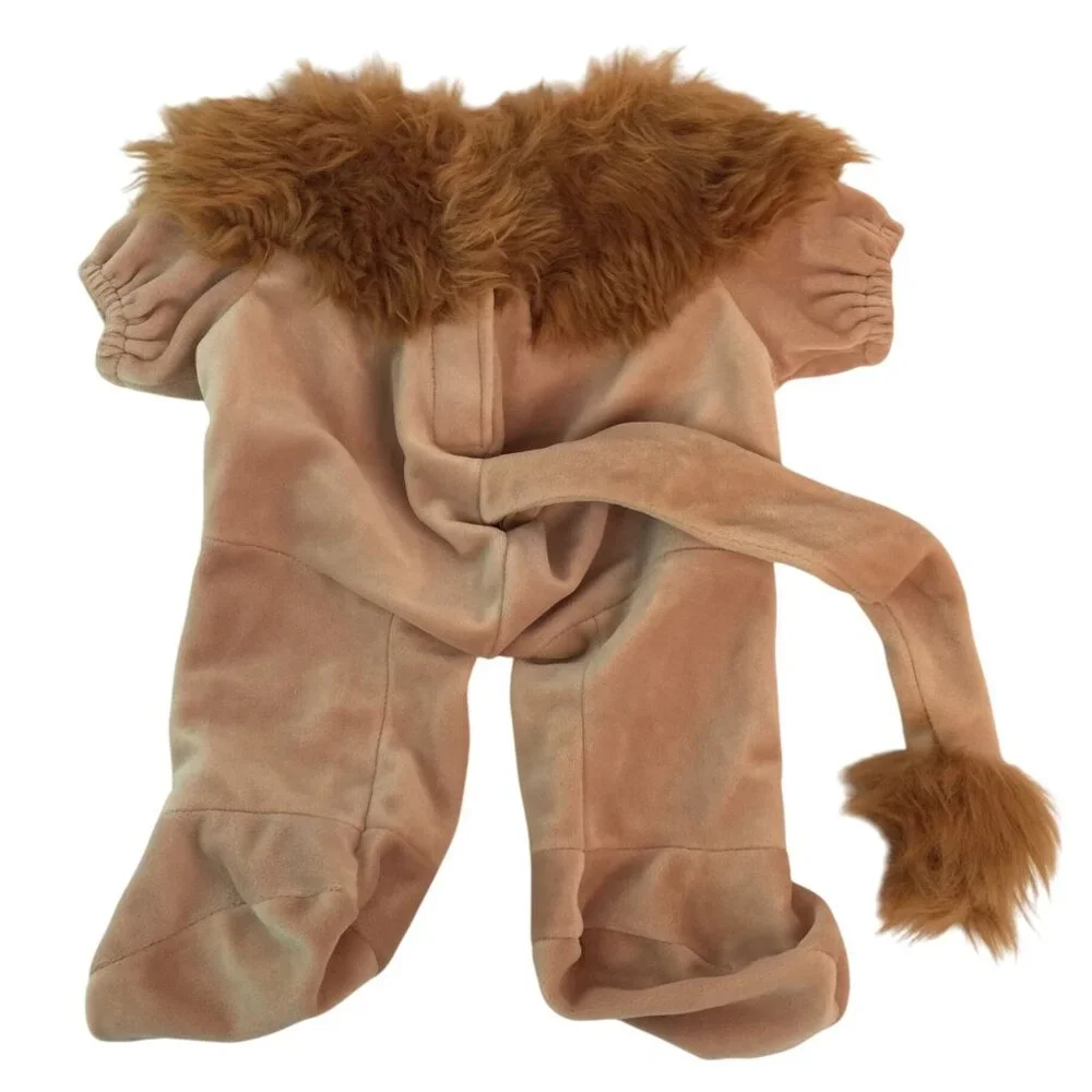 Build A Bear Clothes Wizard of Oz Cowardly Lion Costume w/Hood and Courage Badge
